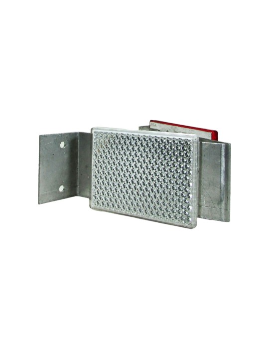 Delineatore di margine stradale 2 gemme 7x10 bianco/rosso a muro
