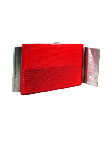 Roadside delineator 2 gems 10x15 white/red wall mounted