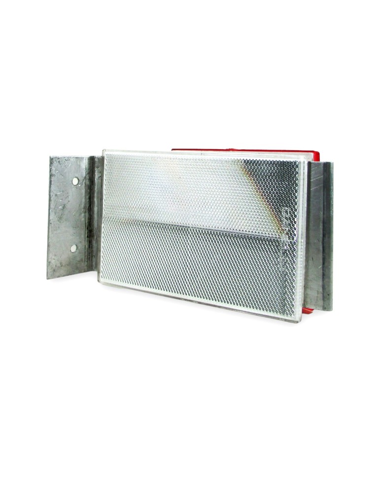 Delineador de carretera de 2 gemas montadas en la pared 10x15 en blanco y rojo