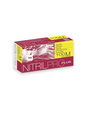 Guanti monouso sintetico in nitrile linea pro - conf.100 pz