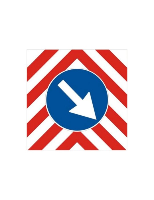 Mandatory passage for operating vehicles class 1 90x90 sheet metal