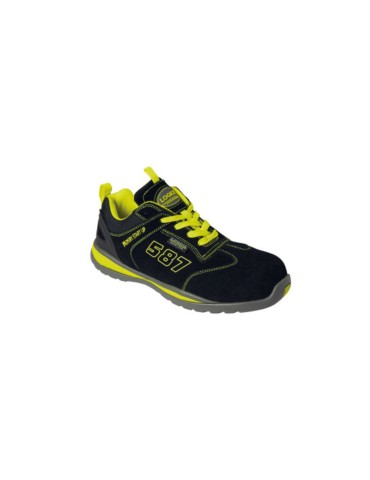 Scarpa bassa scamosciata nera S1P SRA