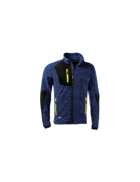 Blue slub microfleece sweatshirt Blue slub microfleece sweatshirt