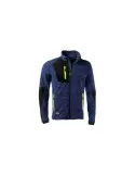 Blue slub microfleece sweatshirt