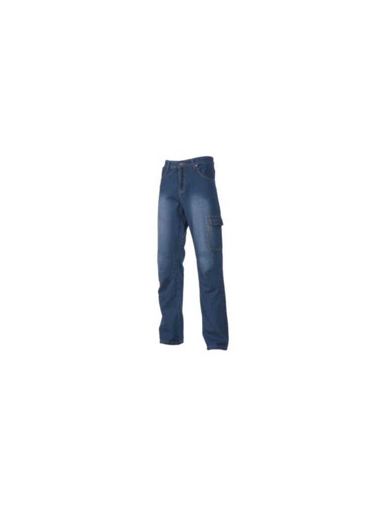 Pantalon en jean « Commence » lavis en pierre bleue