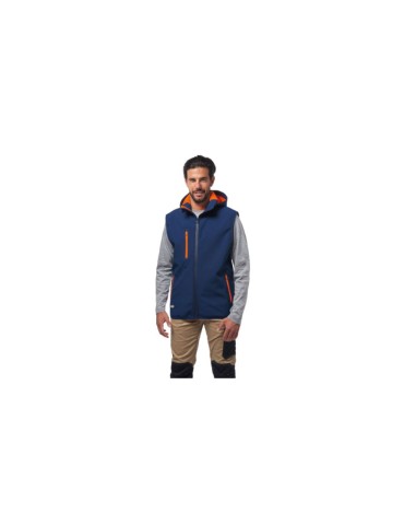 Gilet in soft-shell waterproof &quot; Atlantis &quot; blu